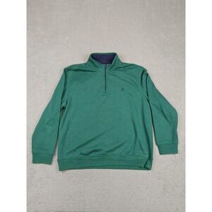Izod Advantage Performance Sweatshirt Mens XL Green Quarter‎ Zip Stretch Fleece